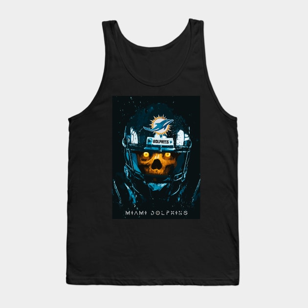 Miami dolphins skull Tank Top by strong chinese girl